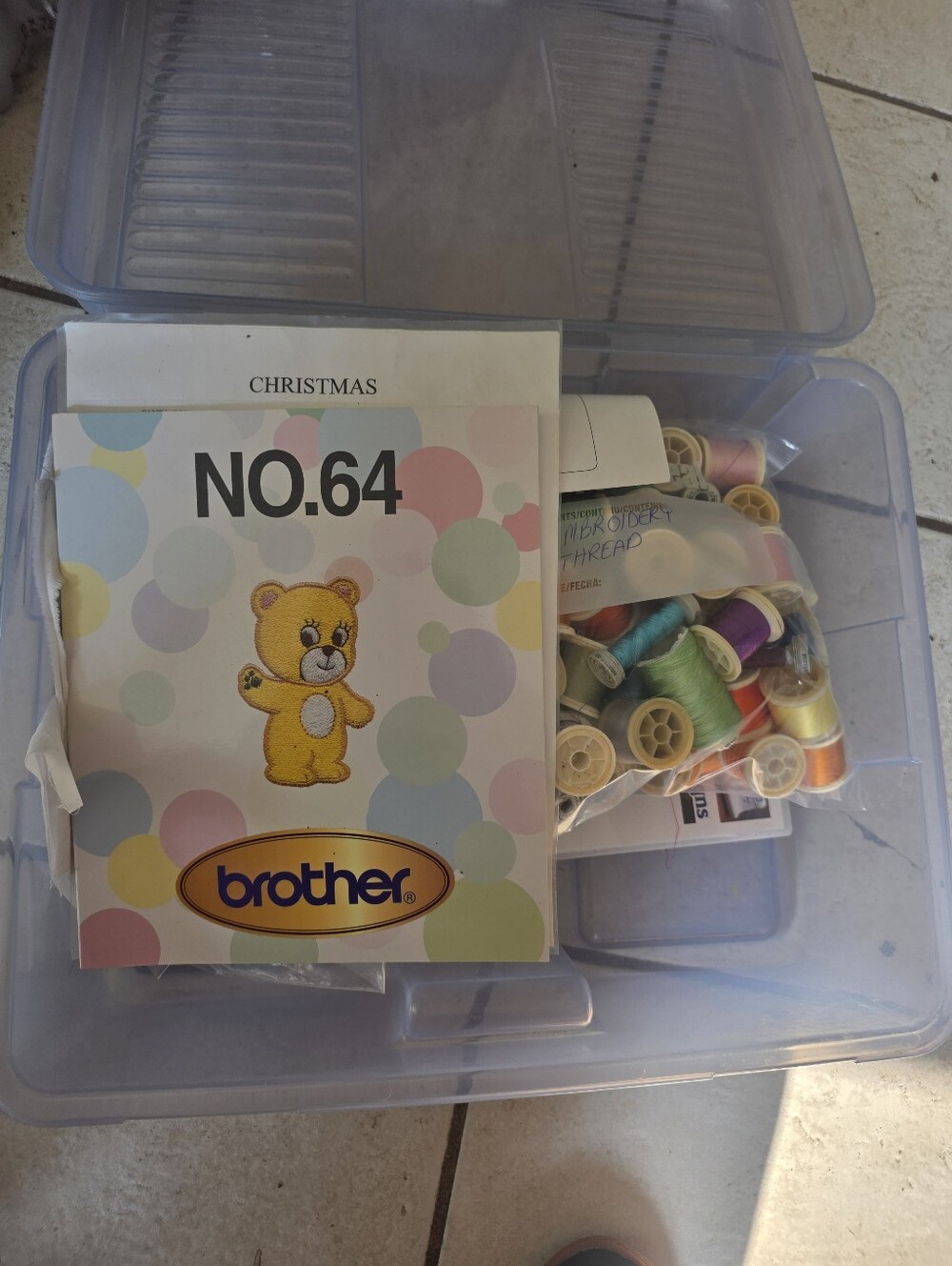 Brother Vintage Embroidery Cards Brother PED Reader Re-writable Card & Threads